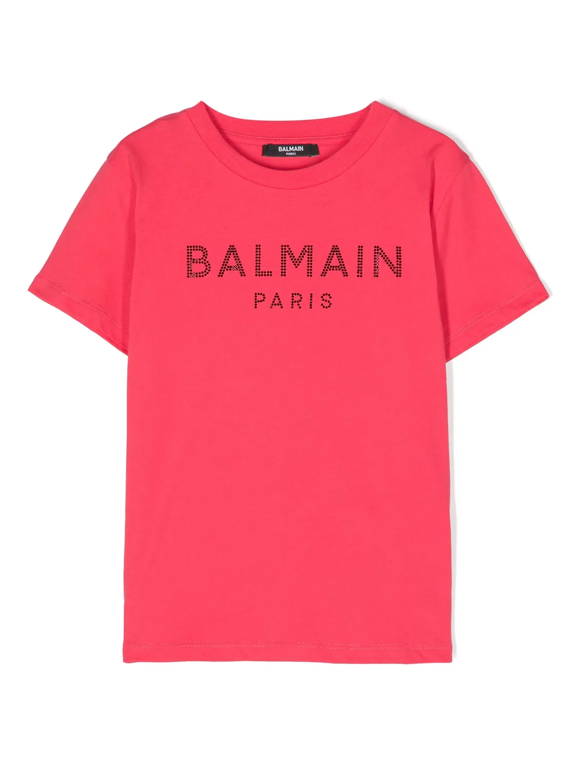 Balmain Малиново-розовая хлопковая футболка