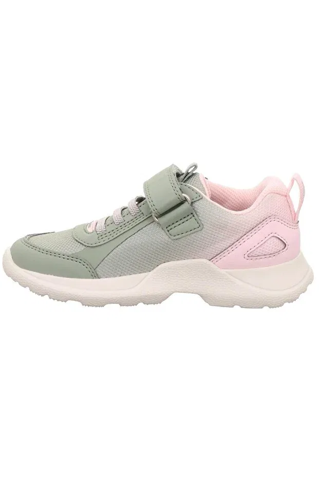 Детские кроссовки для девочек с липучками Rush Medium Superfit, Green Pink Fabric — фото 3