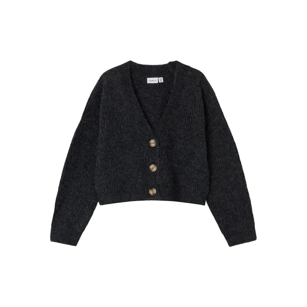 Кардиган Name It Holly Boxy Short, черный