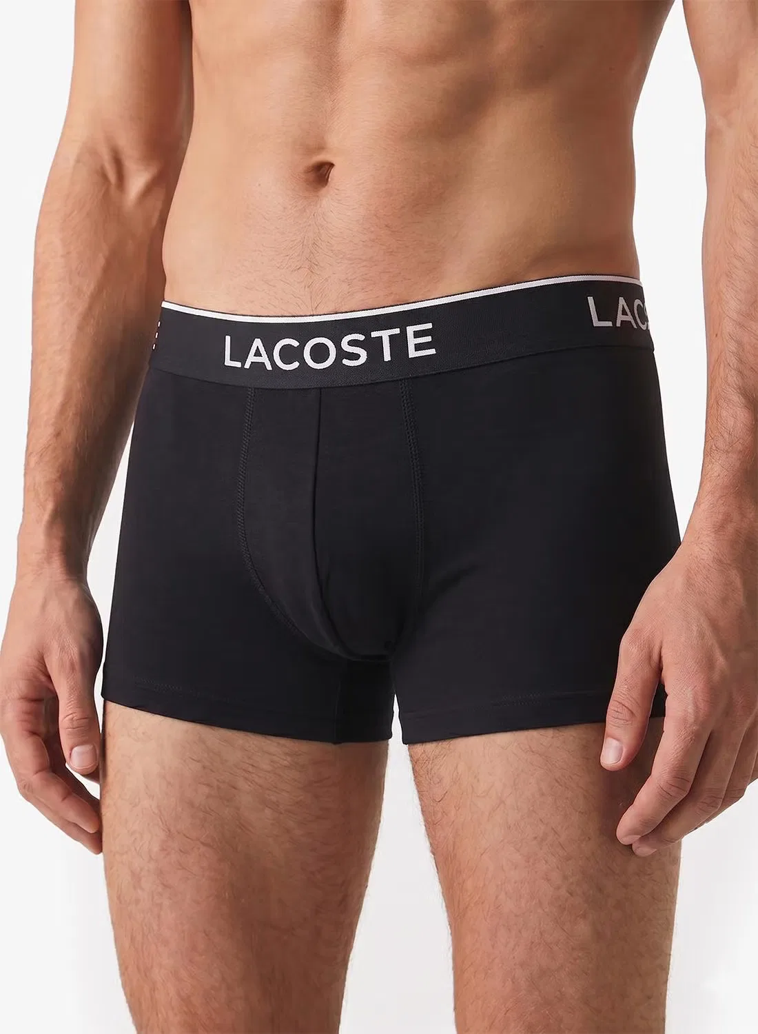 Трусы-боксеры с принтом крокодилов, комплект из 3 штук, Lacoste, черный — фото 3