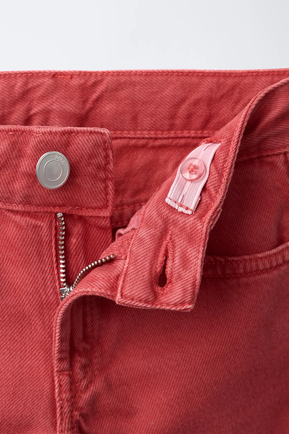 Джинсы WIDE-LEG ZARA, Red — фото 3