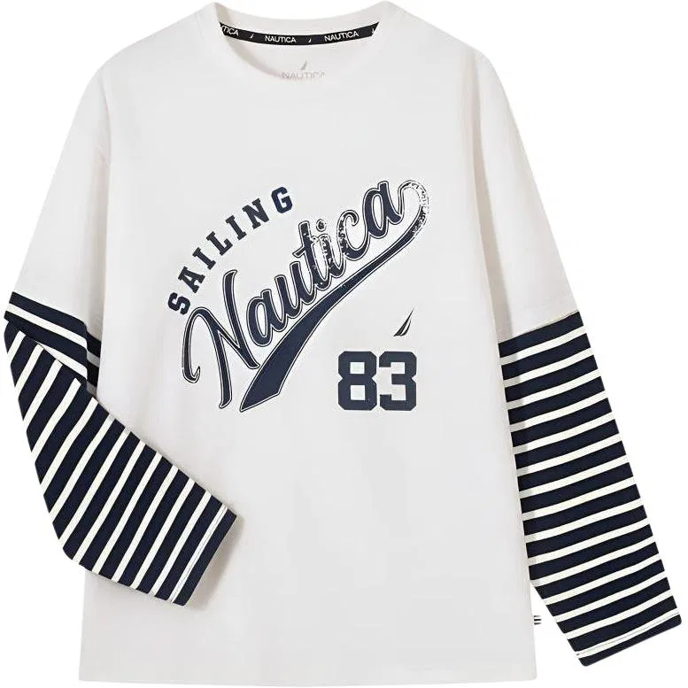 Детская футболка с круглым вырезом Nautica, Ecru