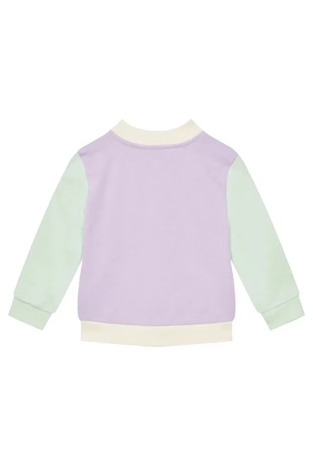 Детский кардиган для девочек с длинным рукавом Benetton, Water Green — фото 2
