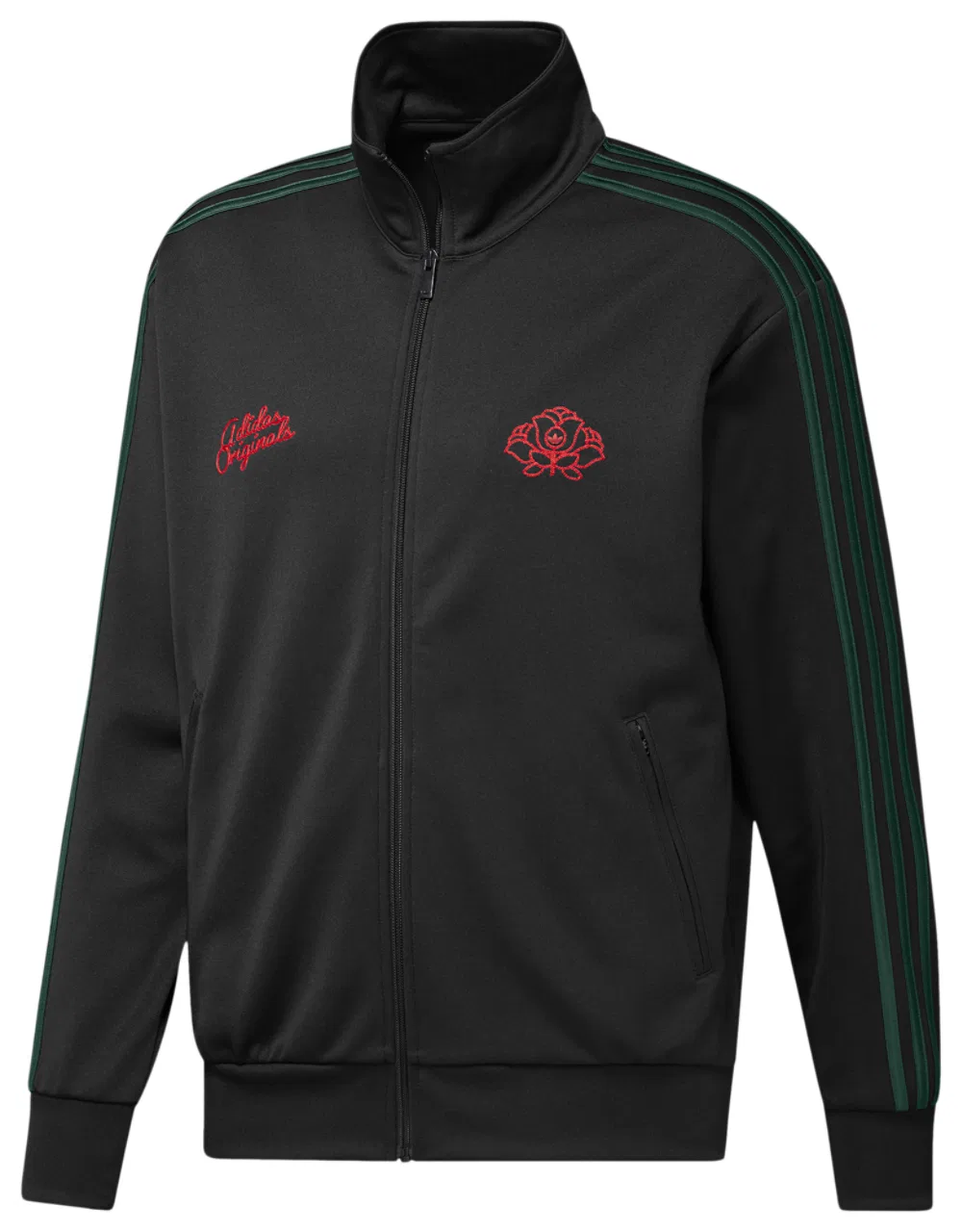 Мужская куртка Firebird Track Top Adidas Originals, черный/зеленый