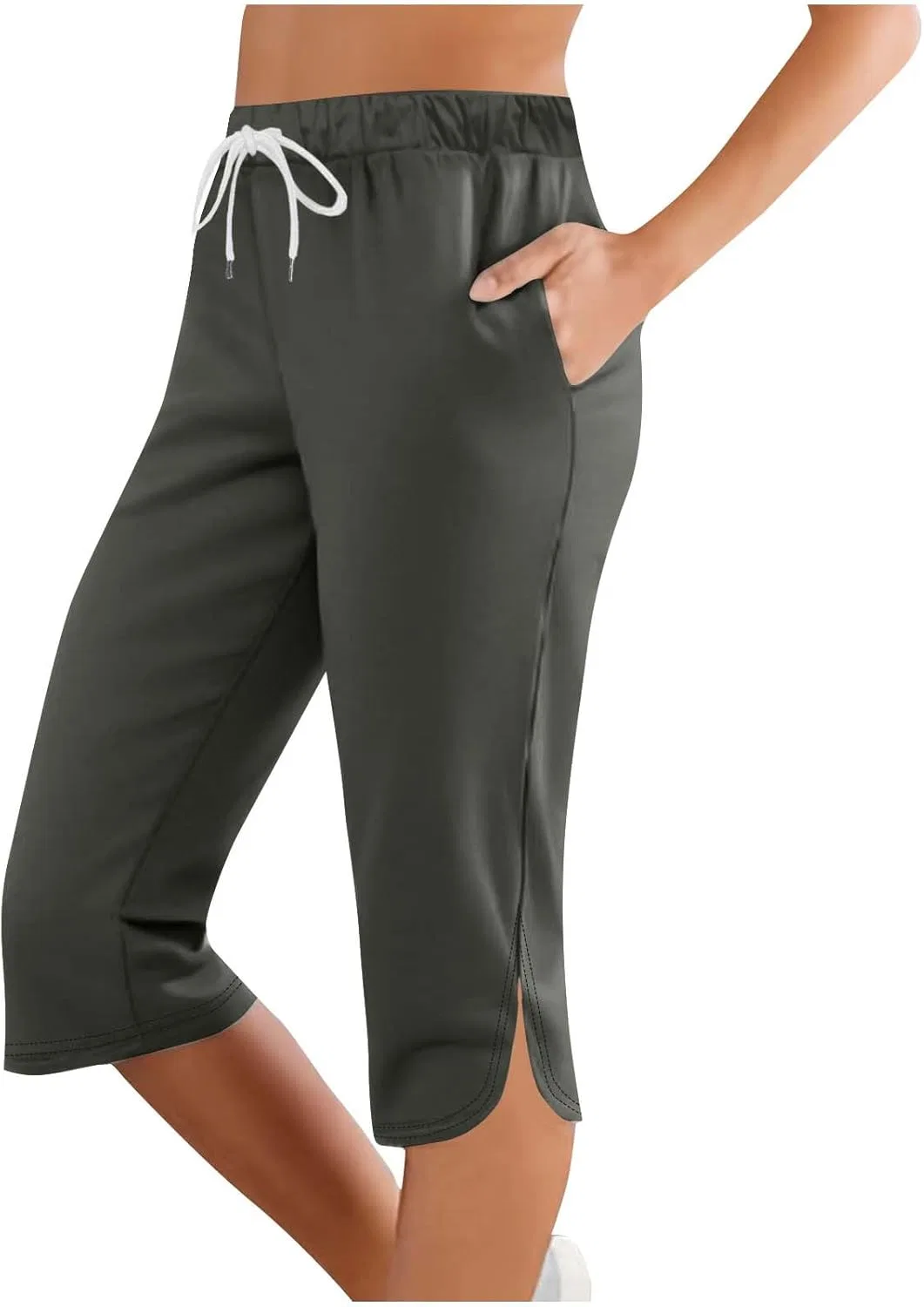 Женские капри для плавания с карманами Quick Dry, Dark Gray