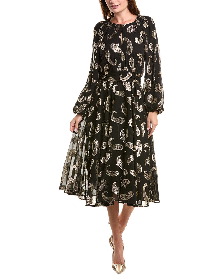 

Платье макси Elie Tahari Paisley Fil Coupe, черный