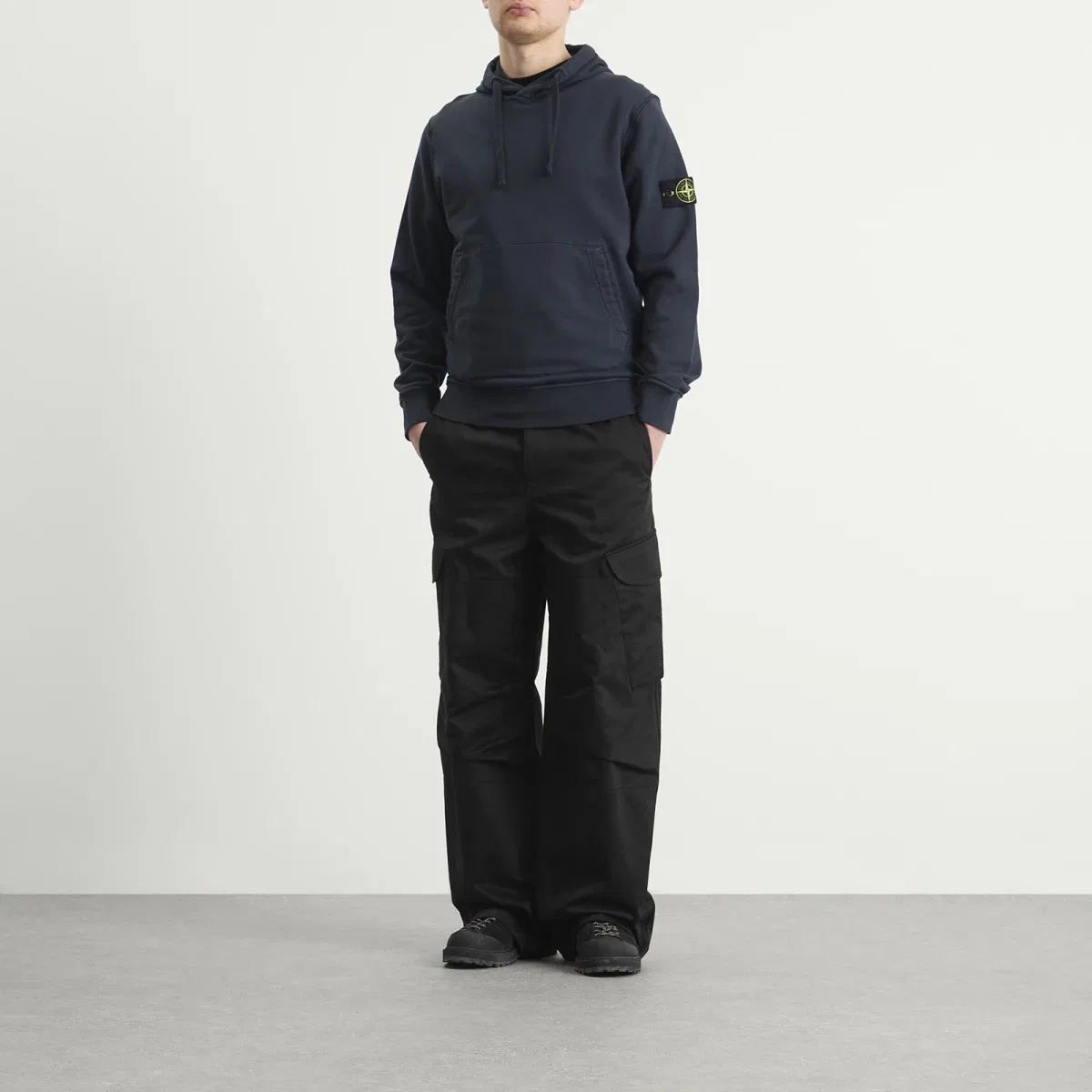 Худи из органического хлопка Stone Island, Navy Blue — фото 4