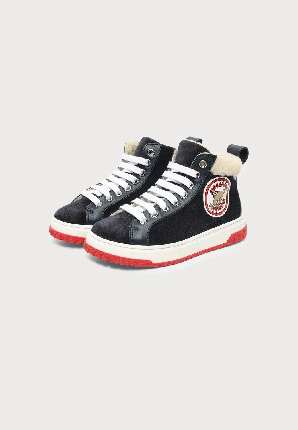 Унисекс - кроссовки Moschino, Dark Blue/Cream/White/Red — фото 2