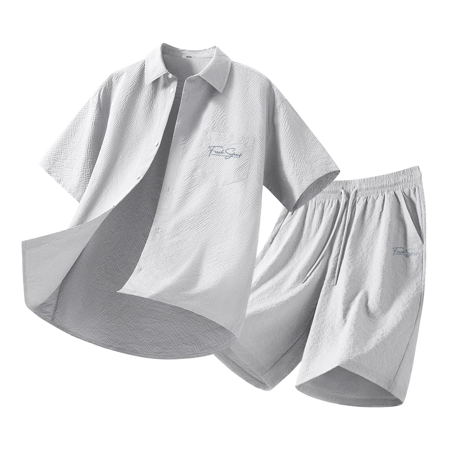 Детский комплект спортивной одежды Ma Feng He Jin Qi Chest Logo MINISO, Белый + Черный — фото 3