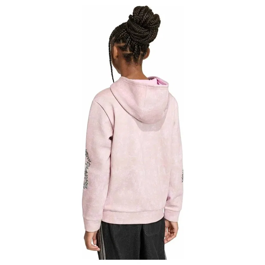 Детский свитшот с принтом Disney Villains Loose Washed Gfx Hoodie adidas, Розовый — фото 3