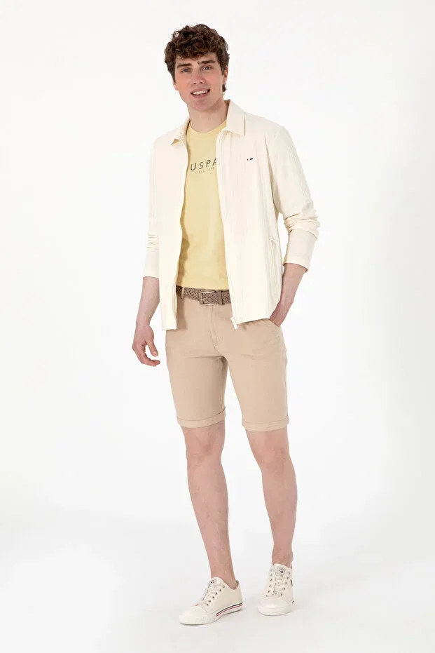 Мужской кардиган с длинным рукавом U.S. Polo Assn., Nude Color — фото 4