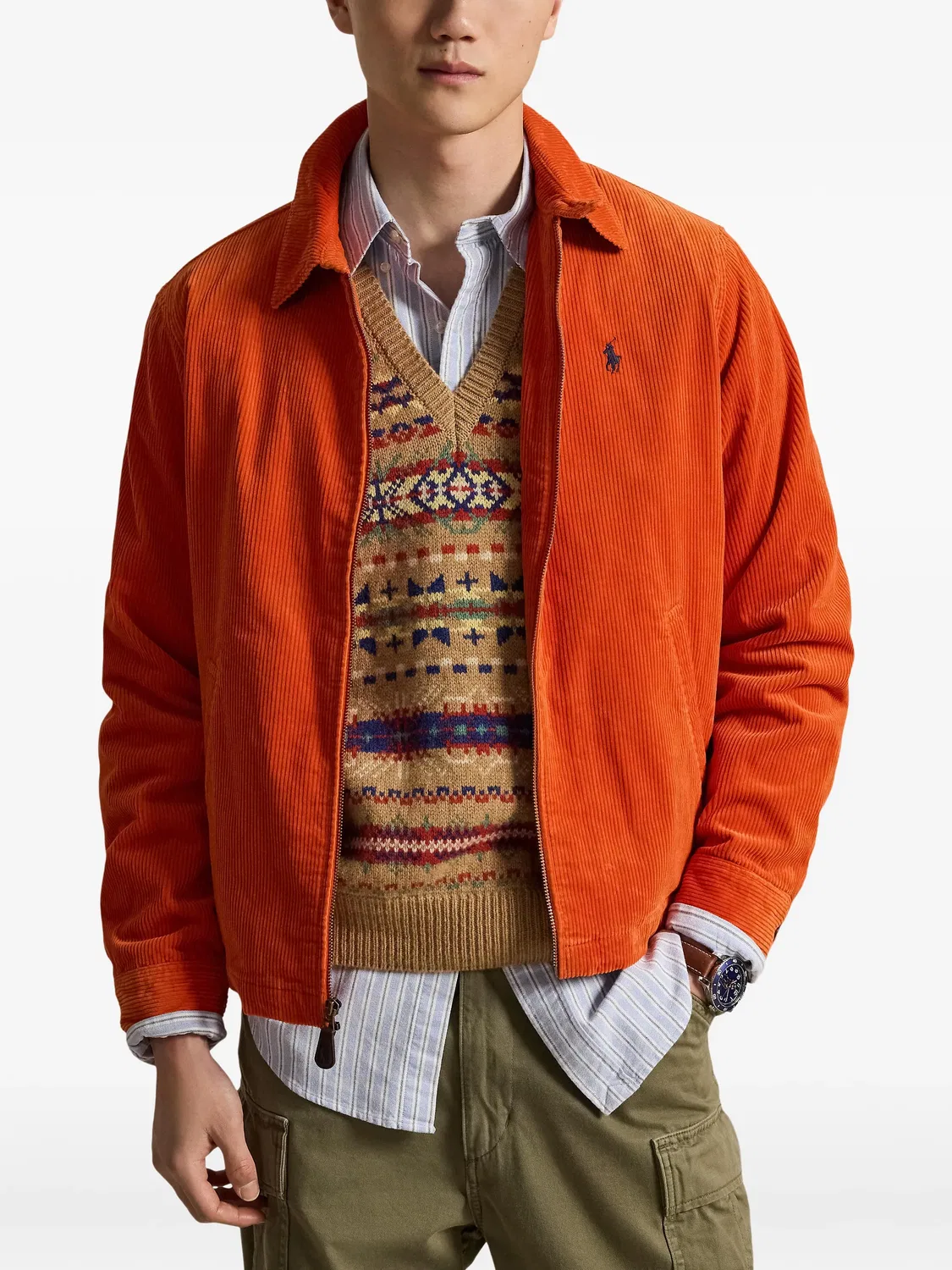 Вельветовая куртка Wynton Polo Ralph Lauren, оранжевый — фото 3