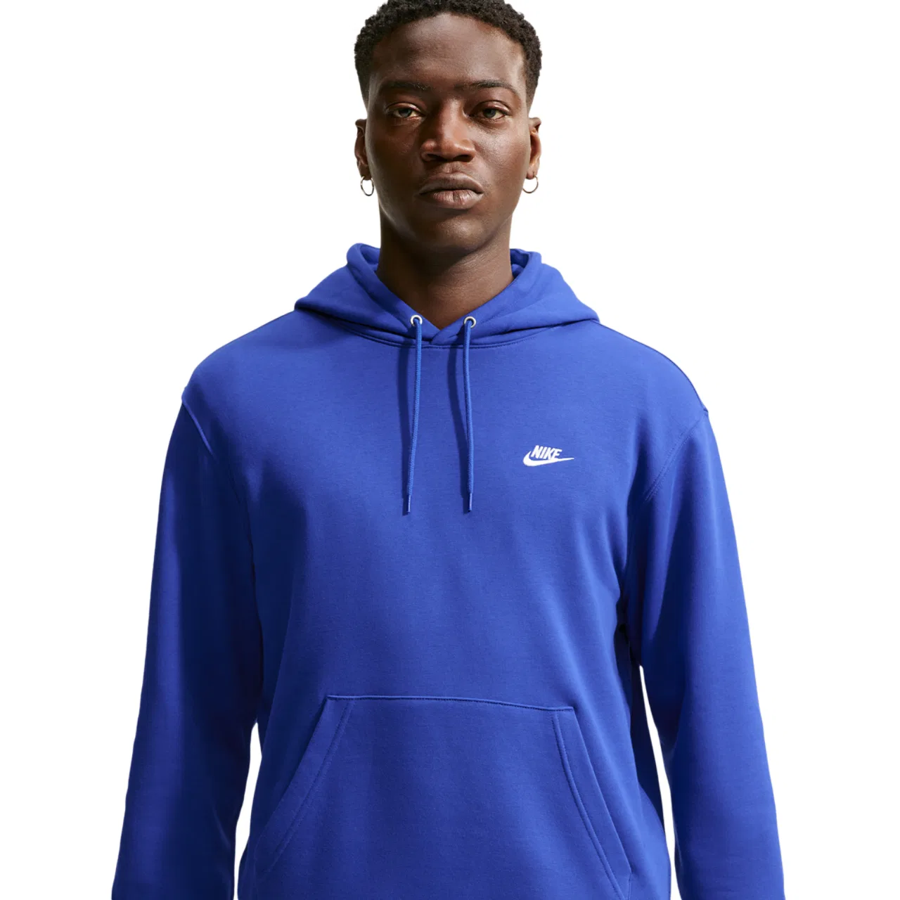 Мужское худи свободного кроя Nike Club Pullover Hoodie, White/Old Royal