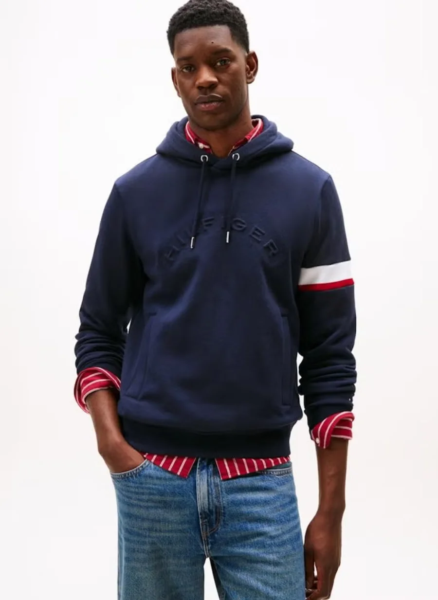 Худи Tommy Hilfiger Embossed Logo, синий
