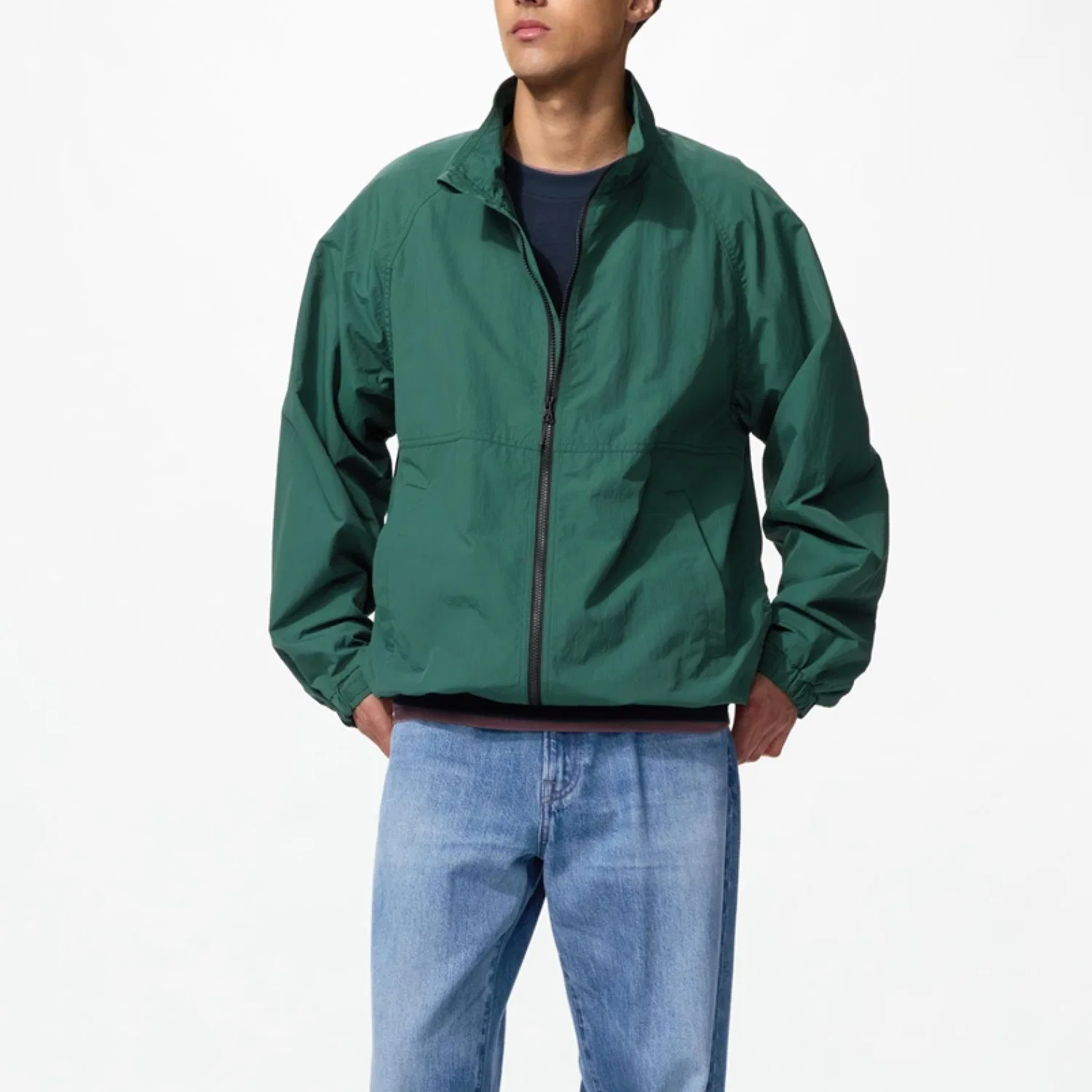 Куртка Stand Collar, UNIQLO, Turquoise — фото 3