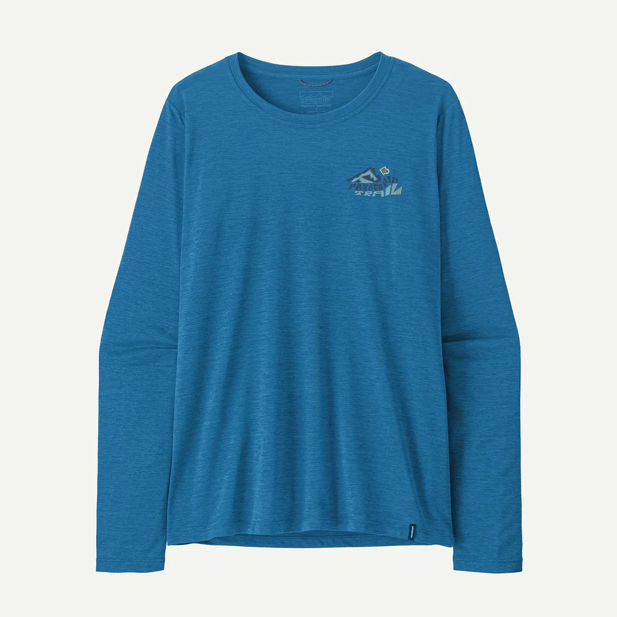 Женская футболка с длинным рукавом Capilene Cool Daily Trailcheck Long-Sleeve Shirt Patagonia, Aquatic Blue/Light Aquatic Blue X-Dye — фото 2