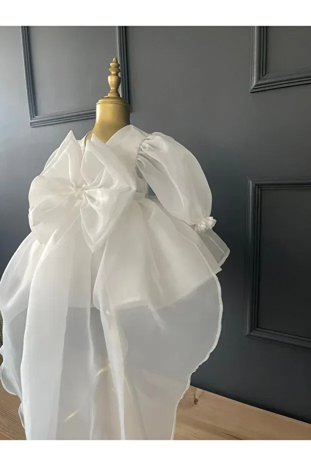 Детское платье для девочек с длинным рукавом Laresse, White — фото 3