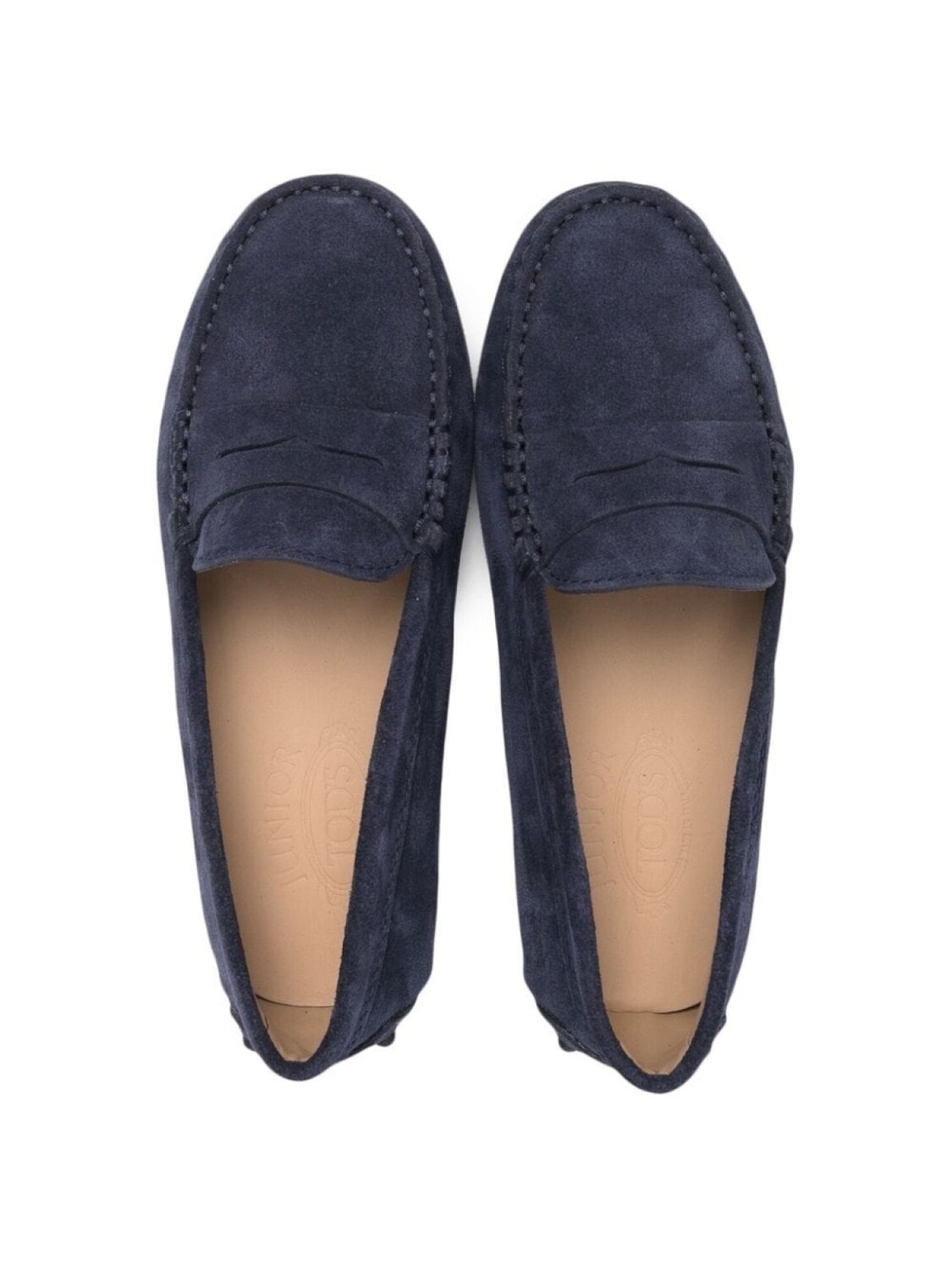 Tod's Kids лоферы с вышитым логотипом, синий — фото 3