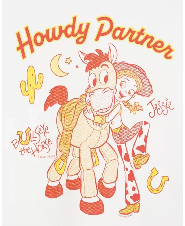 Детская футболка с принтом Toy Story Howdy Partner Tee Junk Food Clothing, Vintage White — фото 3