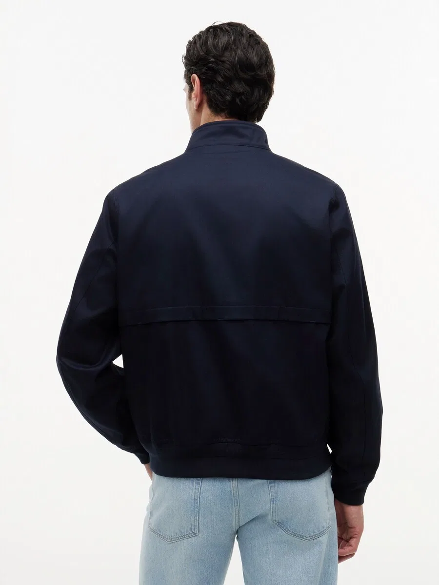 Куртка Tommy Hilfiger "Harrington" из коллекции "Между сезонами" темно-синего цвета — фото 3