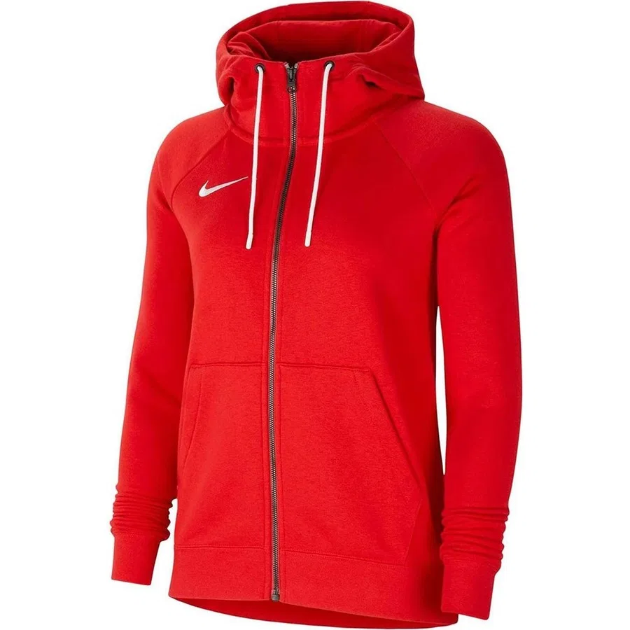 Женский худи с капюшоном и полной застежкой-молнией Nike Fleece Park20 FZ Hoodie, Красный