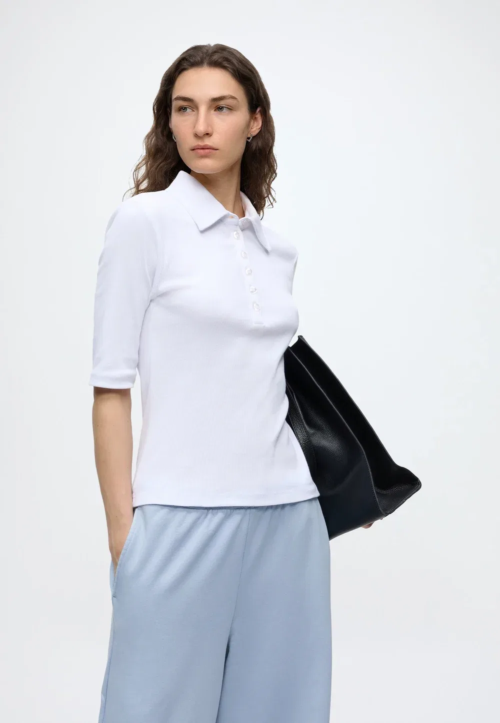 Свободные спортивные штаны с широкими штанинами - спортивные брюки Gap, Light Blue — фото 4
