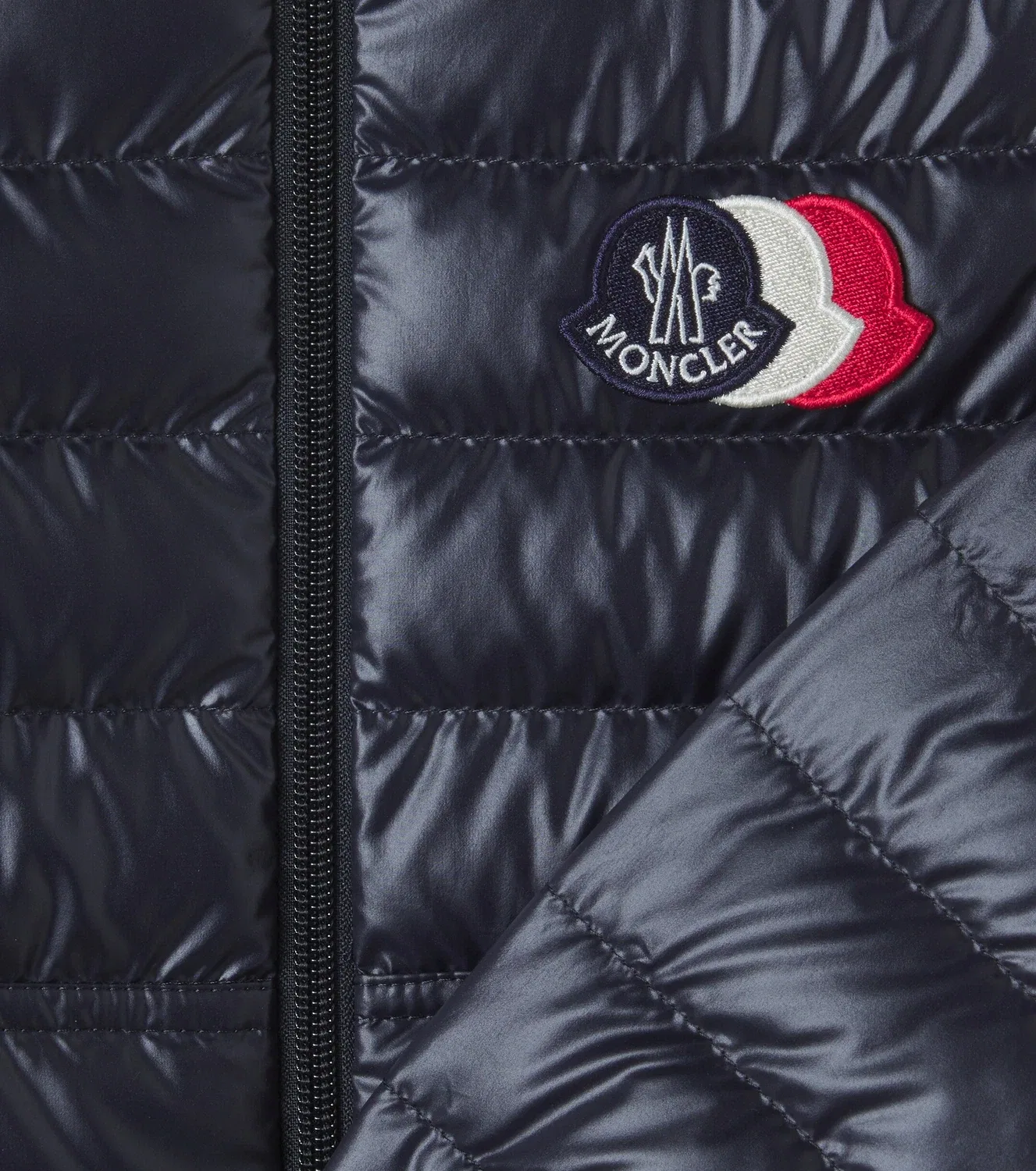Пуховик Bengi Moncler Enfant, синий — фото 3