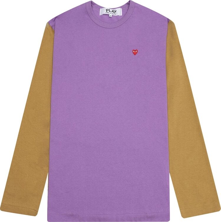 Футболка Comme des Garçons PLAY Bi-Colour T-Shirt 'Purple/Olive', фиолетовый — фото 2