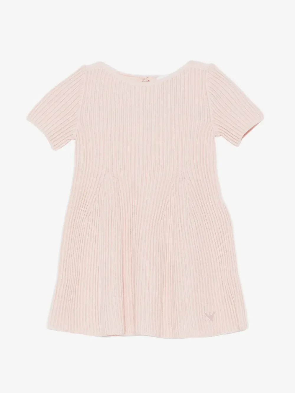 Трикотажное платье с логотипом и нашивкой Emporio Armani Kids, розовый
