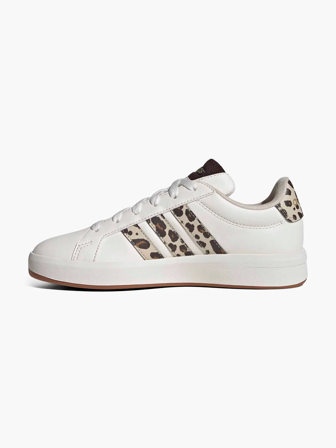 Детские кроссовки с леопардовым принтом Grand Court 3.0 J Adidas, белый — фото 3