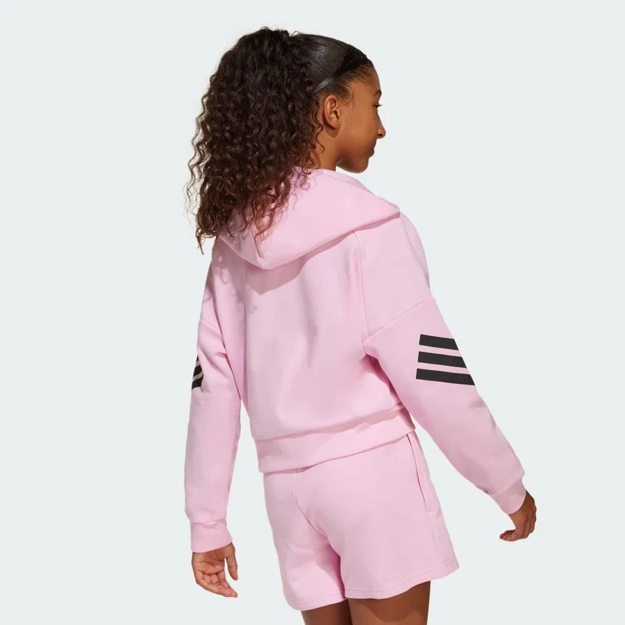 Спортивная куртка с капюшоном и молнией Future Icons 3-Stripes adidas, Черный — фото 2