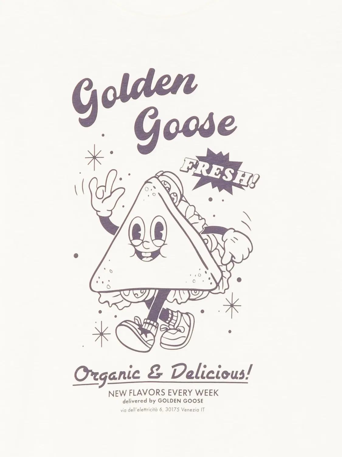Футболка с графичным принтом Golden Goose Kids, нейтральные цвета — фото 3