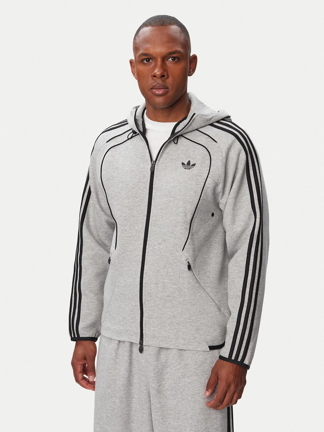 Мужская толстовка стандартного кроя Teamgeist Cutline Adidas, светло-серый