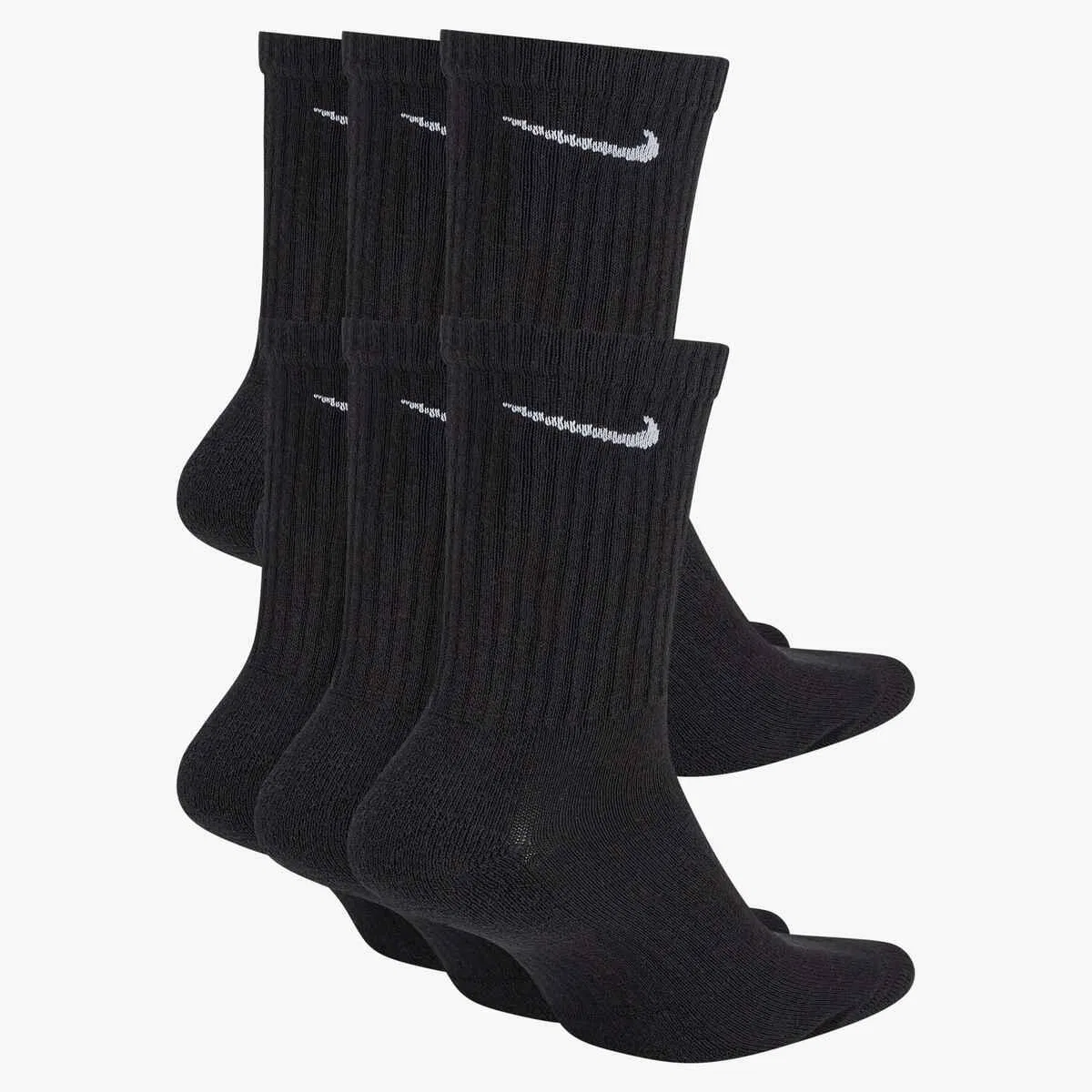 Женские носки с длинным голенищем Nike Everyday Cotton Cushioned Crew, Цвет: Schwarz — фото 2