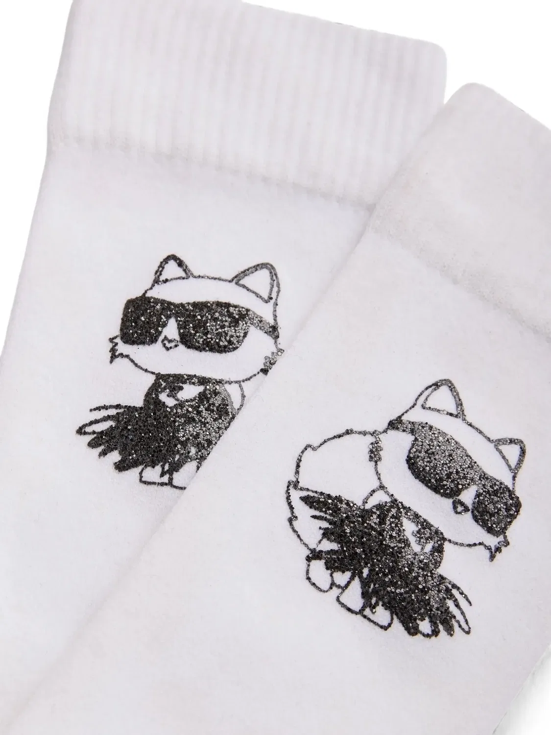 Носки с декором Choupette Karl Lagerfeld Kids, белый — фото 3