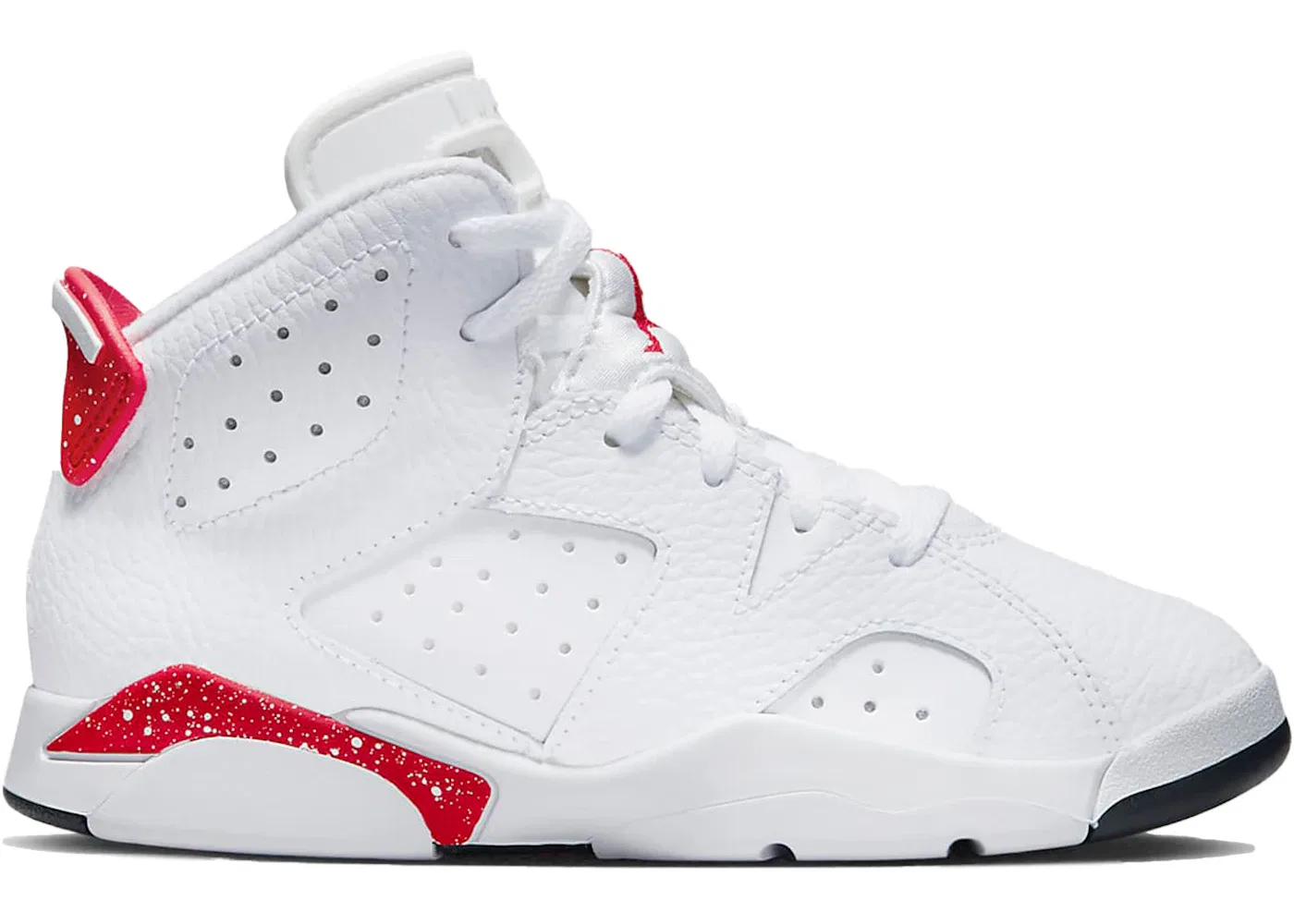 Детские кроссовки Lifestyle с принтом Jordan 6 Retro Jordan White/University Red-Black