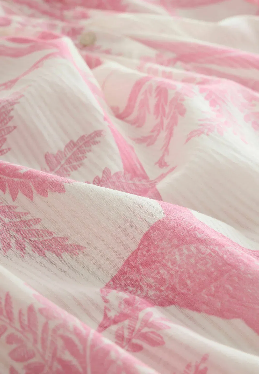 Рубашка для пляжа, свободного кроя, объемная - пляжный аксессуар Next, Cream Pink Floral — фото 3