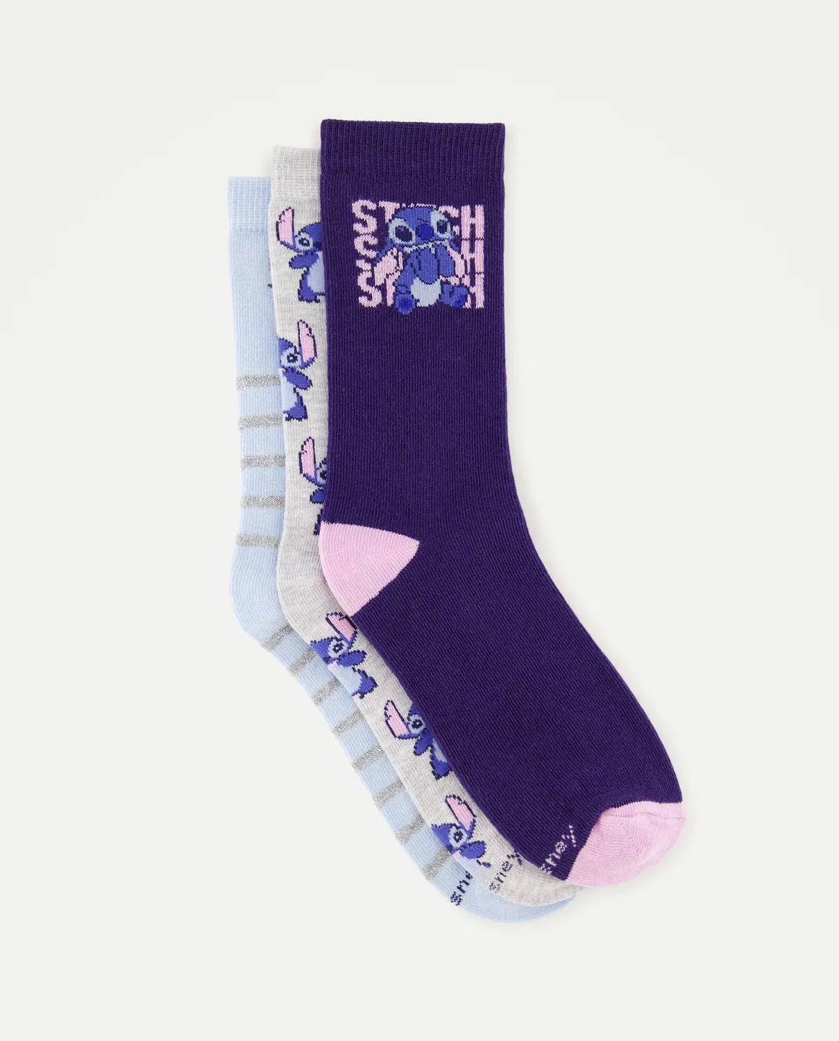 Детские носки для девочек с принтом STITCH Cotton Juice, Azul Marino