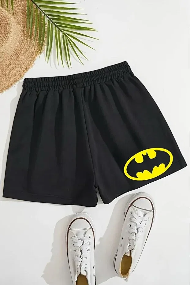 Детские шорты для девочек с принтом Basics Benroma, Black