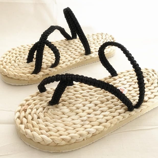 Сандалии ручной работы из соломы Ddwrgd, Rubber Soles Men 7/ Women 8.5- EU40 — фото 3