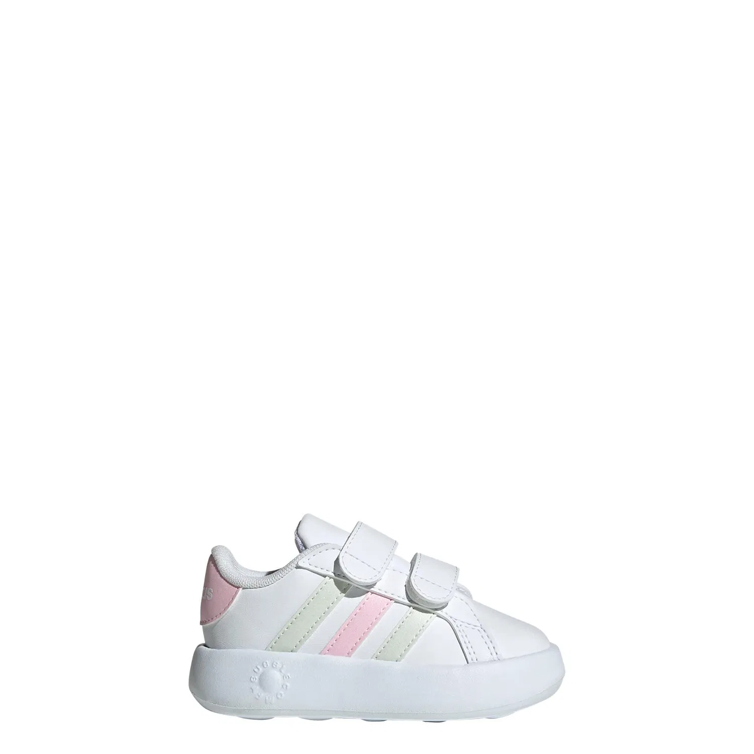 Детские кроссовки с липучками Grand Court 2.0 Adidas, Weiss Perlrosa Hellgrun