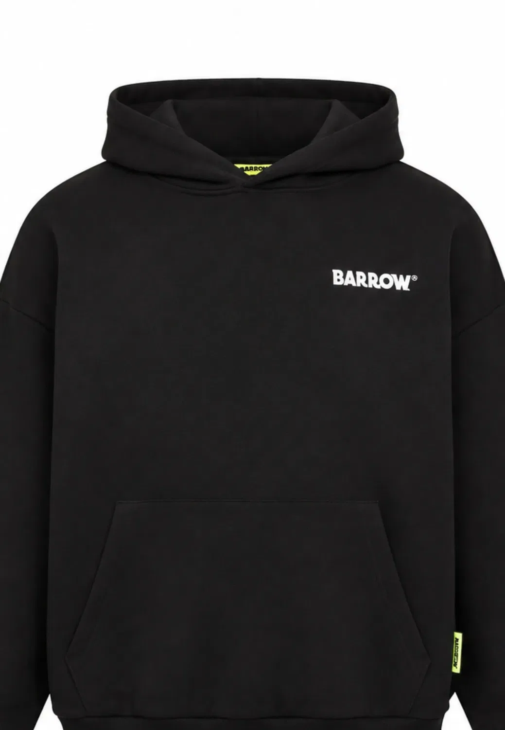 Худи макси с логотипом на спине, унисекс - худи Barrow, Black — фото 3