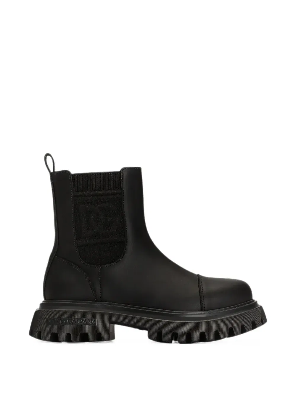Ботинки из телячьей кожи Dolce & Gabbana Kids, черный