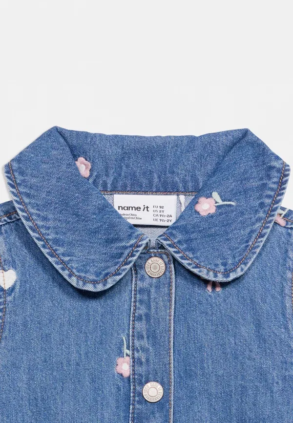Платье джинсовое Nmfemily Name It, medium blue denim, синий — фото 4