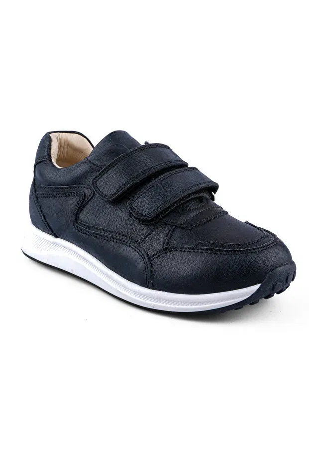 Детские ортопедические спортивные туфли для девочек кожаные Ortoplus, Black — фото 2