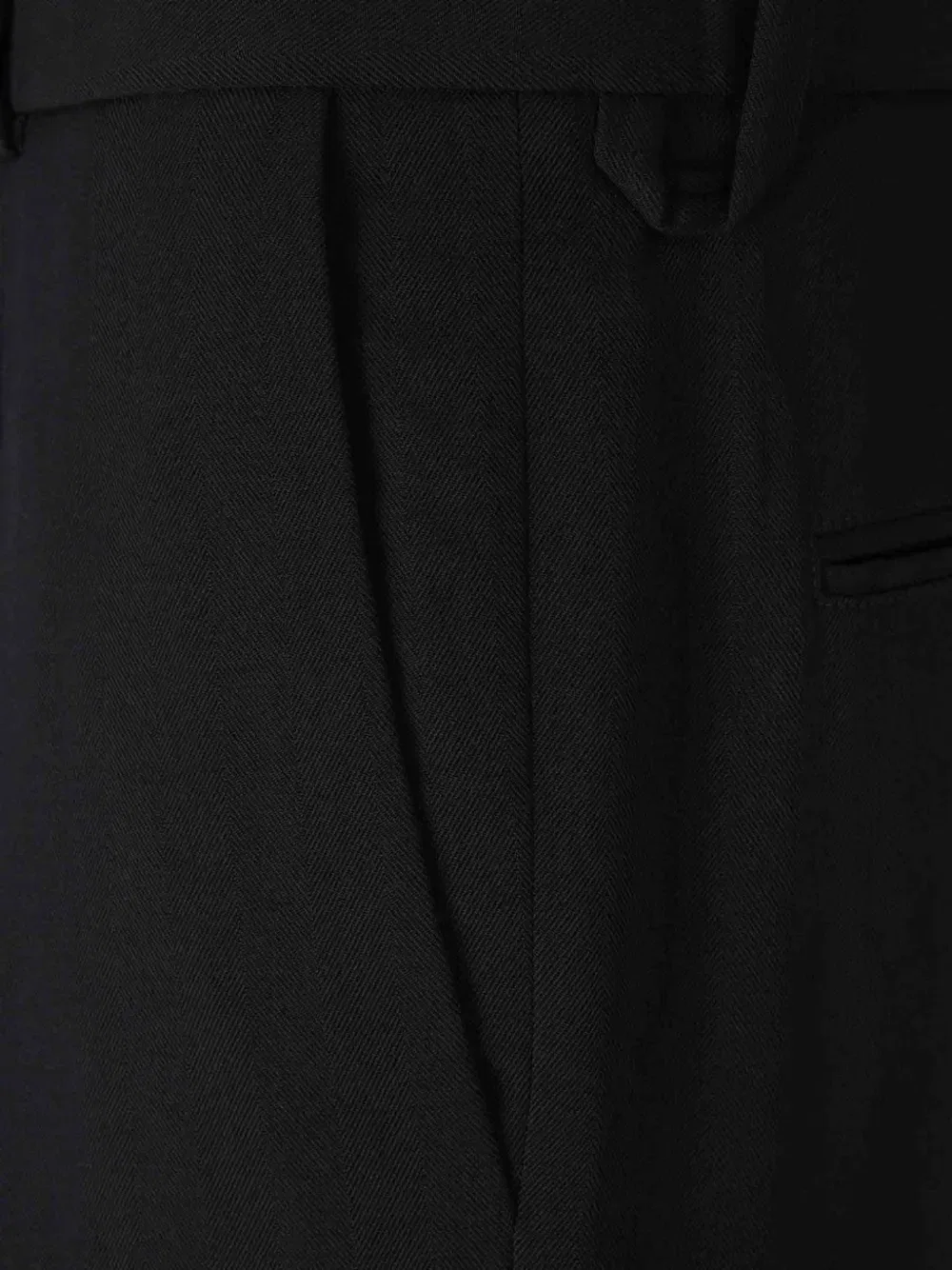 Плиссированные брюки в елочку JACQUEMUS, синий — фото 4