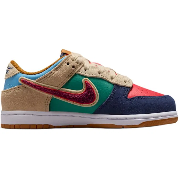 Детские кеды для скейтбординга Nike Dunk, Brown Red Blue — фото 4
