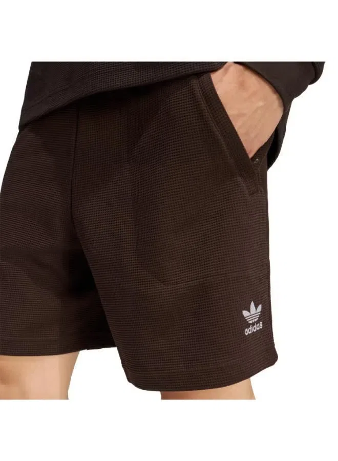 Шорты с принтом трефой Essentials Adidas Originals, кофейный — фото 4