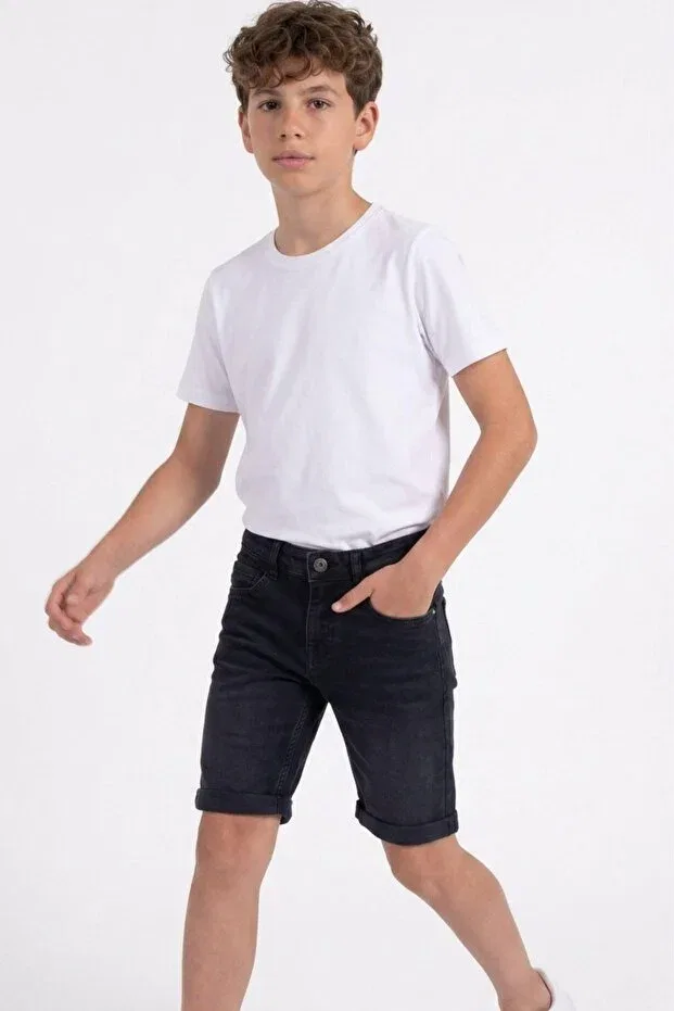 Детские шорты для мальчиков джинсовые Zaziko Kids, Dark Black — фото 3