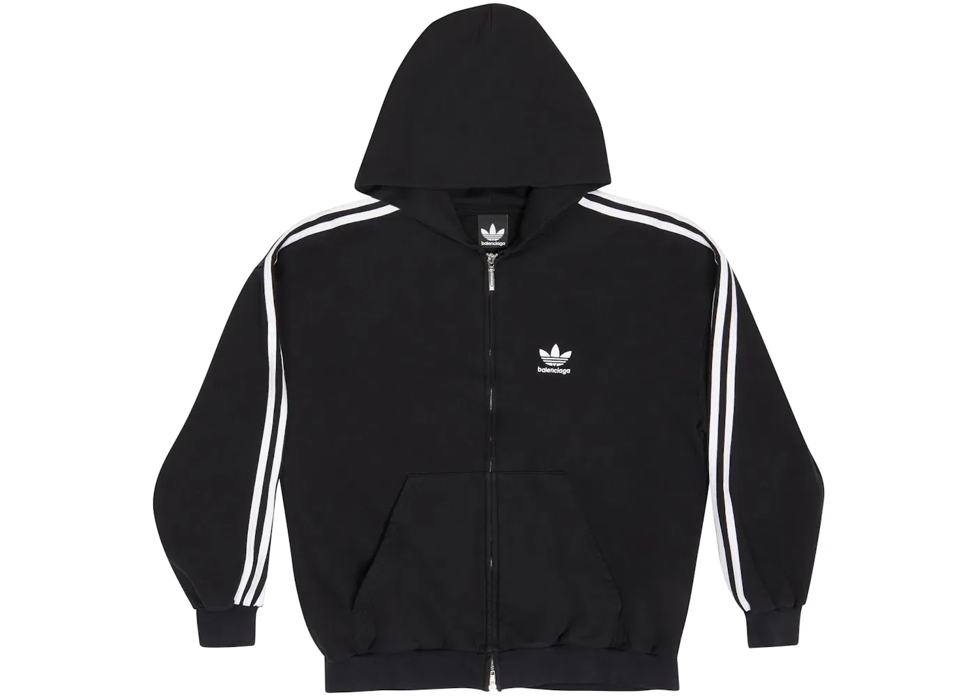 Унисекс худи с молнией Fit Balenciaga, Black